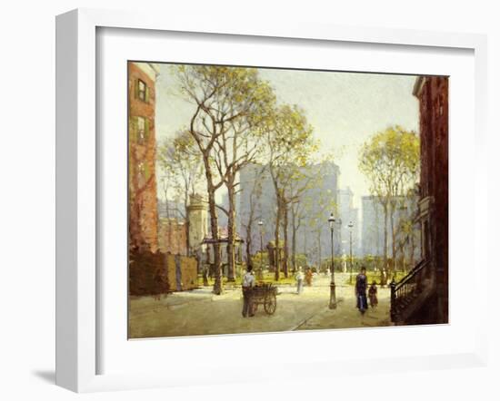 Late Afternoon, Washington Square-Paul Cornoyer-Framed Giclee Print