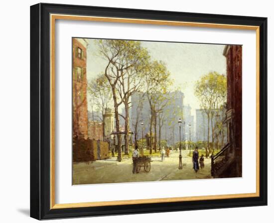 Late Afternoon, Washington Square-Paul Cornoyer-Framed Giclee Print