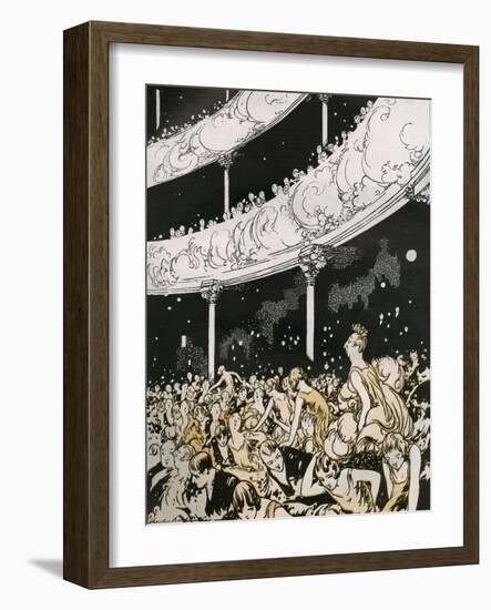 Late Comers at the Christmas Shows-Charles Robinson-Framed Art Print