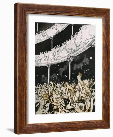 Late Comers at the Christmas Shows-Charles Robinson-Framed Art Print