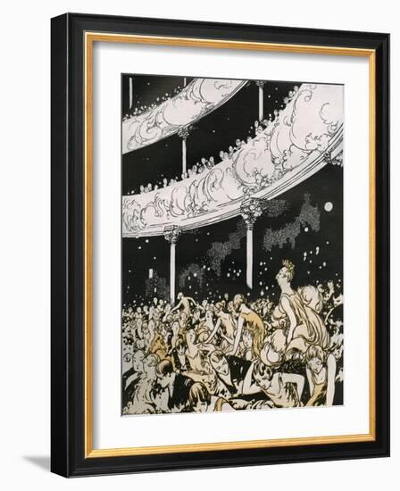 Late Comers at the Christmas Shows-Charles Robinson-Framed Art Print