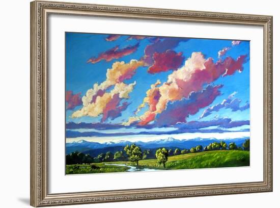 Late Day Clouds over the Divide-Patty Baker-Framed Art Print