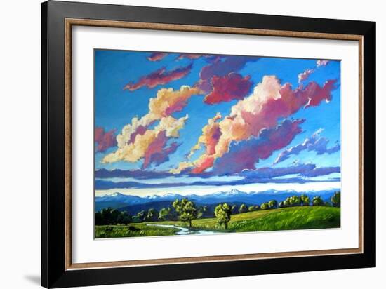 Late Day Clouds over the Divide-Patty Baker-Framed Art Print