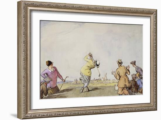 Late Edwardian Golfing Scene-Stapleton Collection-Framed Giclee Print