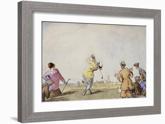 Late Edwardian Golfing Scene-Stapleton Collection-Framed Giclee Print