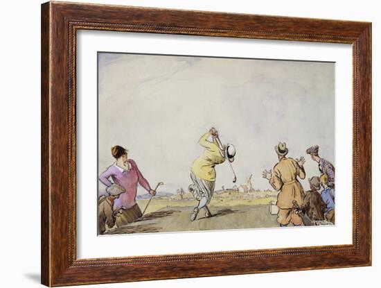 Late Edwardian Golfing Scene-Stapleton Collection-Framed Giclee Print