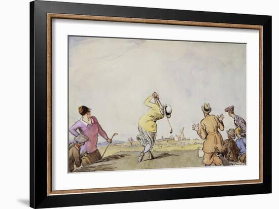Late Edwardian Golfing Scene-Stapleton Collection-Framed Giclee Print