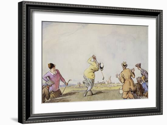 Late Edwardian Golfing Scene-Stapleton Collection-Framed Giclee Print