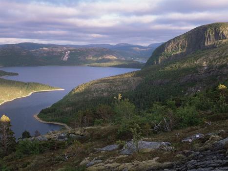 'Late Evening Light Over Norwegian Fjord, Lausvnes, Nord-Trondelag, Norway,  Europe' Photographic Print - Pete Cairns | Art.com