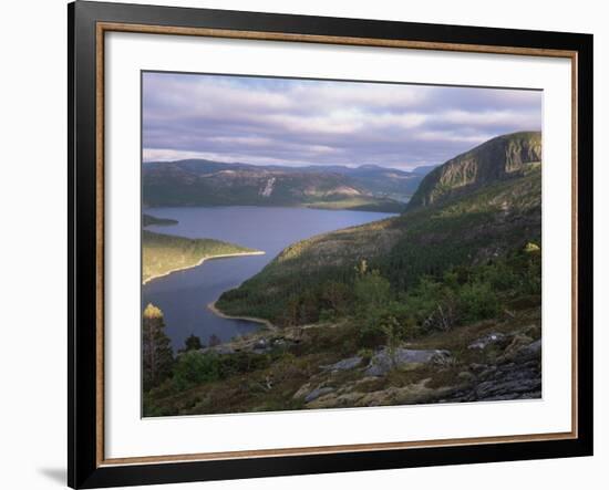 Late Evening Light Over Norwegian Fjord, Lausvnes, Nord-Trondelag, Norway, Europe-Pete Cairns-Framed Photographic Print