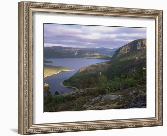 Late Evening Light Over Norwegian Fjord, Lausvnes, Nord-Trondelag, Norway, Europe-Pete Cairns-Framed Photographic Print