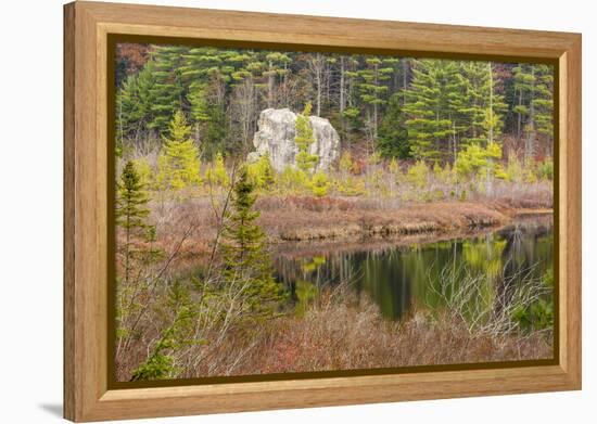 Late Fall. Round Pond, Barrington, New Hampshire-Jerry and Marcy Monkman-Framed Premier Image Canvas