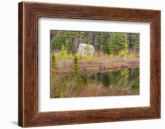 Late Fall. Round Pond, Barrington, New Hampshire-Jerry and Marcy Monkman-Framed Photographic Print