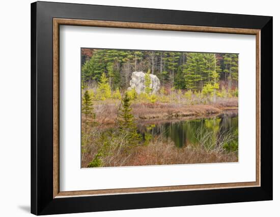 Late Fall. Round Pond, Barrington, New Hampshire-Jerry and Marcy Monkman-Framed Photographic Print