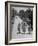 Late For Graduation, Five Seniors Holding on to Their Caps and Race to the Ceremony-Ed Clark-Framed Photographic Print