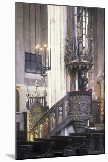 Late-Gothic Stone Pulpit-null-Mounted Photographic Print