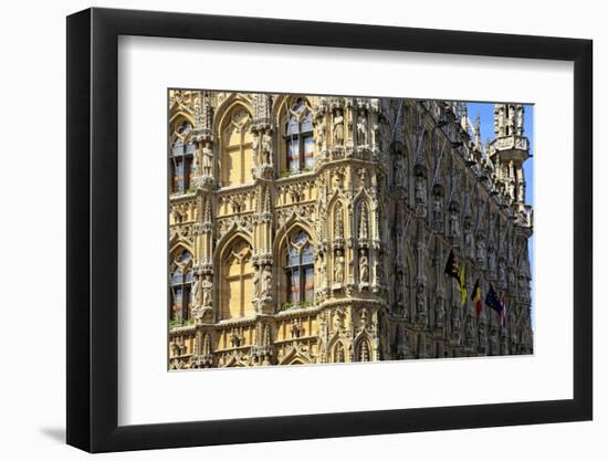 Late Gothic Town Hall at Grote Markt Square, Leuven, Brabant, Belgium, Europe-Hans-Peter Merten-Framed Photographic Print