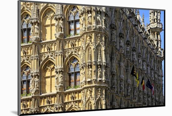 Late Gothic Town Hall at Grote Markt Square, Leuven, Brabant, Belgium, Europe-Hans-Peter Merten-Mounted Photographic Print