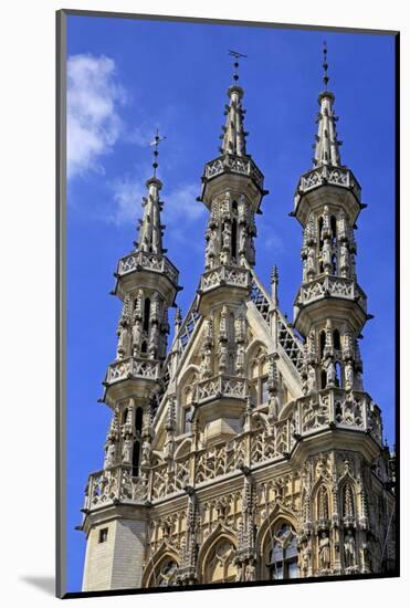 Late Gothic Town Hall at Grote Markt Square, Leuven, Brabant, Belgium, Europe-Hans-Peter Merten-Mounted Photographic Print