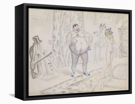 Late Night Rendezvous-Boris Michaylovich Kustodiev-Framed Premier Image Canvas