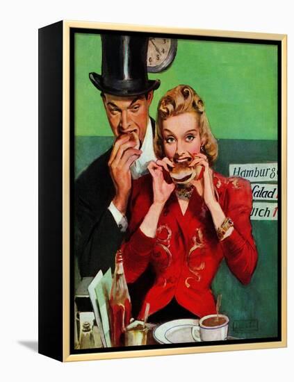 "Late Night Snack," March 22, 1941-John LaGatta-Framed Premier Image Canvas