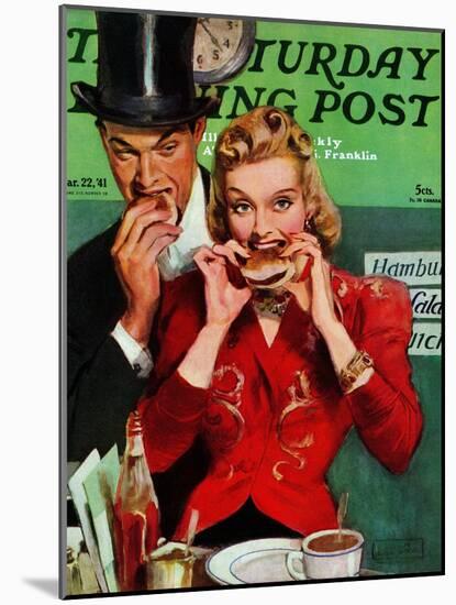 "Late Night Snack," Saturday Evening Post Cover, March 22, 1941-John LaGatta-Mounted Giclee Print