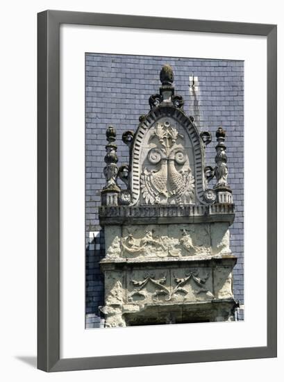 Late Renaissance Style Facade on Courtyard, Laval Castle, Pays De La Loire, Detail, France-null-Framed Giclee Print