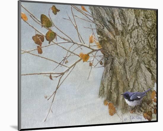 Late Snow Warbler-Chris Vest-Mounted Art Print