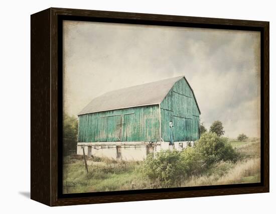 Late Summer Barn I Crop Vintage-Elizabeth Urquhart-Framed Stretched Canvas