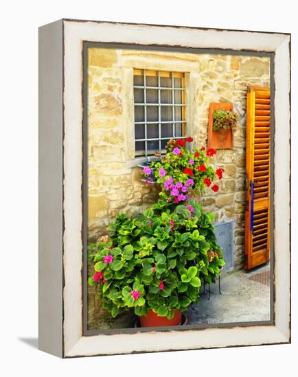 Late Summer in the Tuscan Village of Volpaia, Tuscany, Italy-Richard Duval-Framed Premier Image Canvas