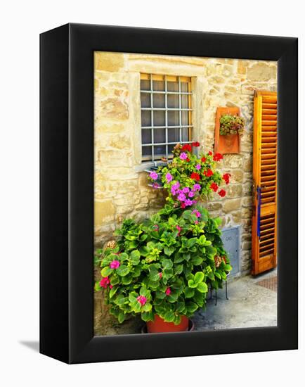 Late Summer in the Tuscan Village of Volpaia, Tuscany, Italy-Richard Duval-Framed Premier Image Canvas