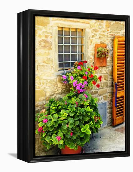 Late Summer in the Tuscan Village of Volpaia, Tuscany, Italy-Richard Duval-Framed Premier Image Canvas