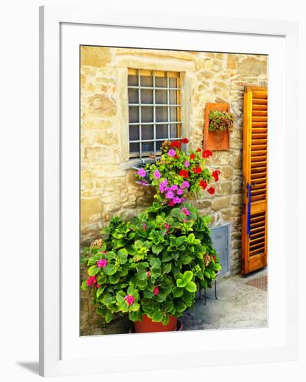 Late Summer in the Tuscan Village of Volpaia, Tuscany, Italy-Richard Duval-Framed Premium Photographic Print