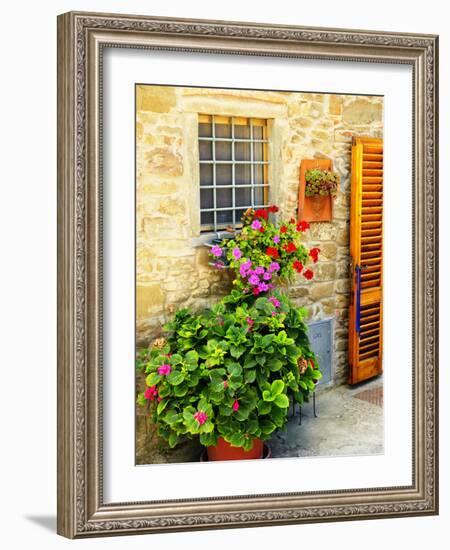 Late Summer in the Tuscan Village of Volpaia, Tuscany, Italy-Richard Duval-Framed Photographic Print