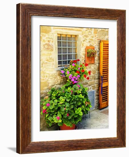 Late Summer in the Tuscan Village of Volpaia, Tuscany, Italy-Richard Duval-Framed Photographic Print