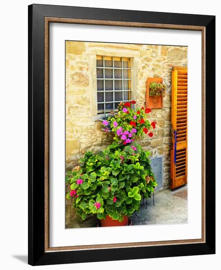 Late Summer in the Tuscan Village of Volpaia, Tuscany, Italy-Richard Duval-Framed Photographic Print