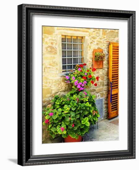 Late Summer in the Tuscan Village of Volpaia, Tuscany, Italy-Richard Duval-Framed Photographic Print