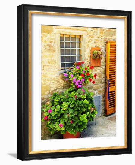 Late Summer in the Tuscan Village of Volpaia, Tuscany, Italy-Richard Duval-Framed Photographic Print