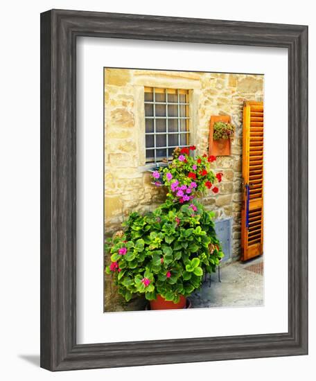 Late Summer in the Tuscan Village of Volpaia, Tuscany, Italy-Richard Duval-Framed Photographic Print