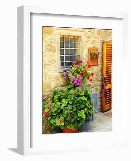 Late Summer in the Tuscan Village of Volpaia, Tuscany, Italy-Richard Duval-Framed Photographic Print