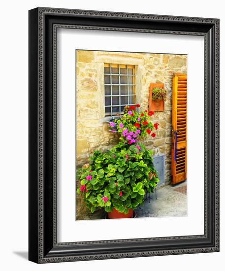 Late Summer in the Tuscan Village of Volpaia, Tuscany, Italy-Richard Duval-Framed Photographic Print