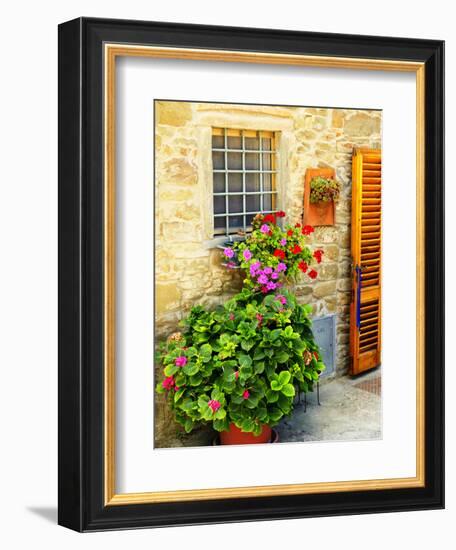 Late Summer in the Tuscan Village of Volpaia, Tuscany, Italy-Richard Duval-Framed Photographic Print