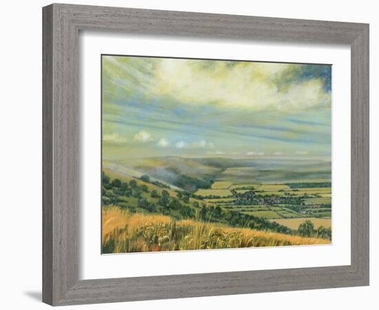 Late Summer on the Downs at Poynings, 1995-Margaret Hartnett-Framed Giclee Print