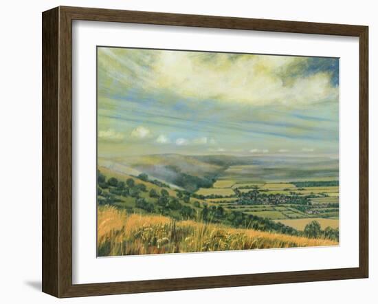 Late Summer on the Downs at Poynings, 1995-Margaret Hartnett-Framed Giclee Print