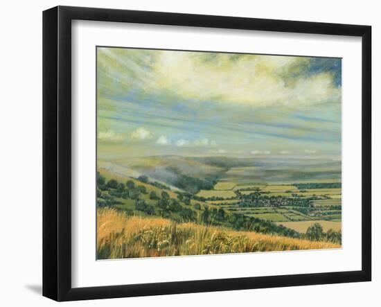 Late Summer on the Downs at Poynings, 1995-Margaret Hartnett-Framed Giclee Print