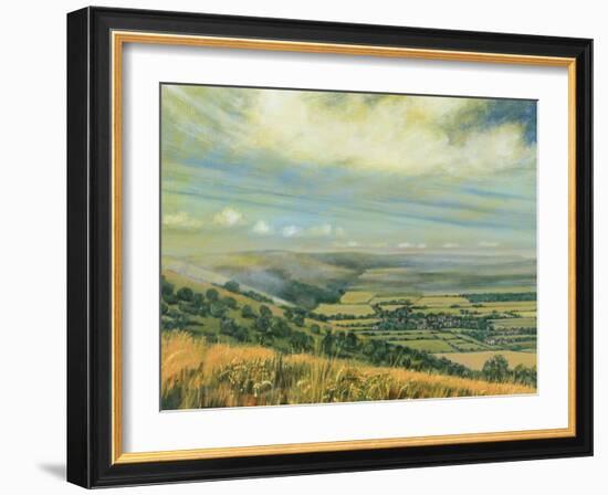 Late Summer on the Downs at Poynings, 1995-Margaret Hartnett-Framed Giclee Print