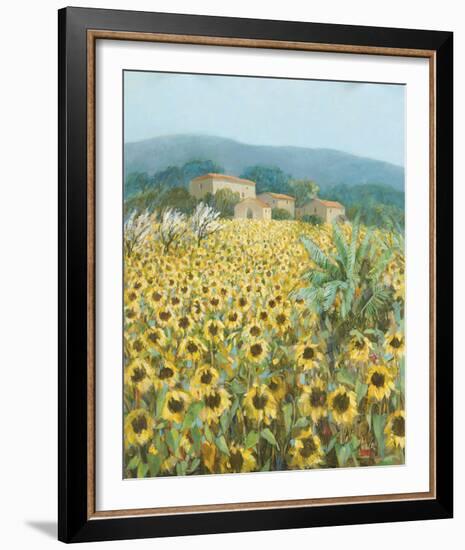 Late Sunflowers Near Santa Lucia, Tuscany-Hazel Barker-Framed Giclee Print