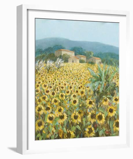 Late Sunflowers Near Santa Lucia, Tuscany-Hazel Barker-Framed Giclee Print