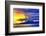 Late sunset view of Mount Agung volcano on the island of Bali, Indonesia.-Greg Johnston-Framed Photographic Print