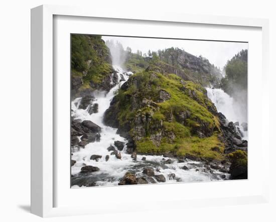 Latefoss Waterfalls, Odda, Hordaland, Norway, Scandinavia, Europe-Marco Cristofori-Framed Photographic Print